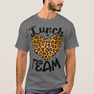 Lunch Team Group Leopard Matching School Spirit T-shirt