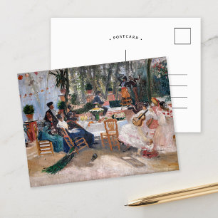 Lunch tijdens La Feria in Granada Hugo Birger Briefkaart