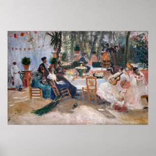 Lunch tijdens La Feria in Granada Hugo Birger Poster