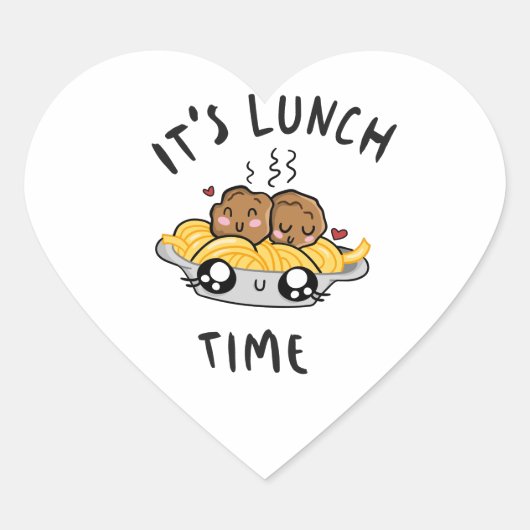 Lunch Time Hart Sticker (Voorkant)