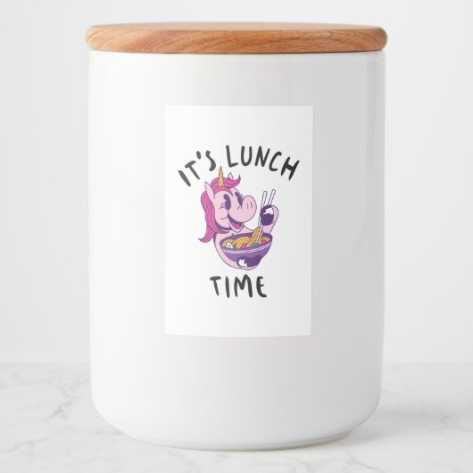 Lunch Time Voedselcontainer Etiket (Voorkant)