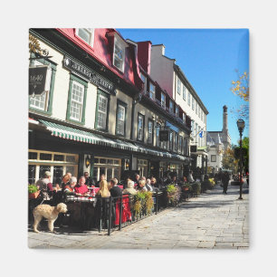 Lunch Vieux Quebec City Street Canada Magneet
