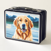 Lunchbox Blue golden retriever (Achterkant)