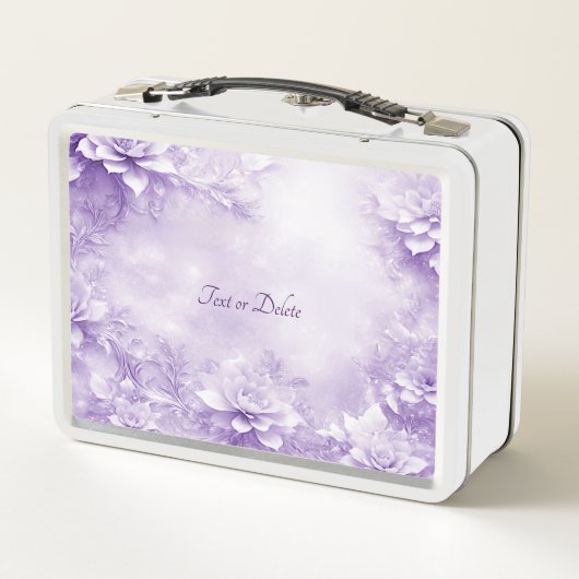 Lunchbox de fleurs violettes blanches (Dos)