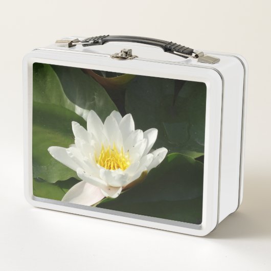 Lunchbox de photographie à fleurs de Lotus blanc (Devant)
