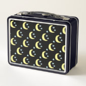 Lunchbox en métal clair de lune (noir et jaune dou (Dos)
