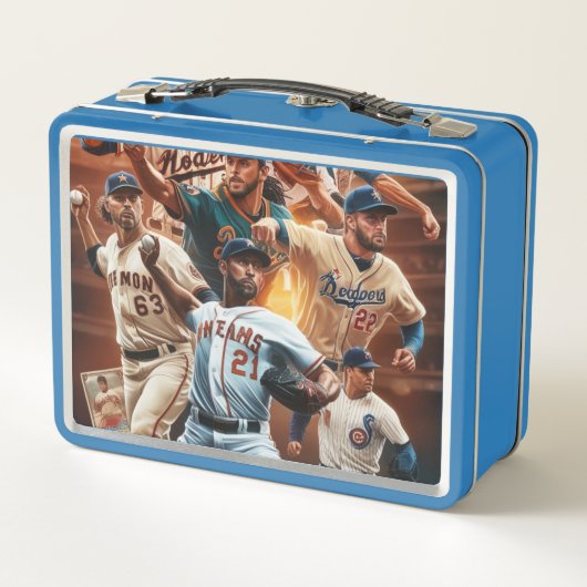 Lunchbox en métal de baseball (Dos)