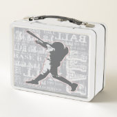 Lunchbox en métal de conception de base-ball (Dos)