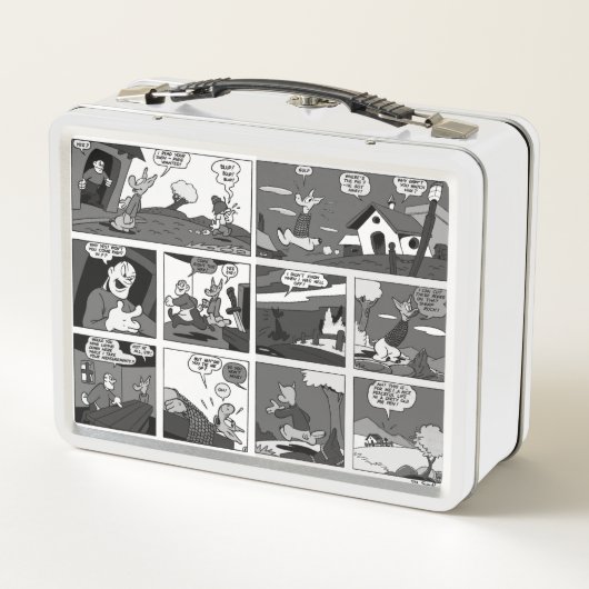 Lunchbox en métal de porc des années 1940 (Dos)