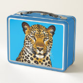Lunchbox en métal design Leopard (Dos)