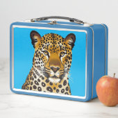 Lunchbox en métal design Leopard (En situation)