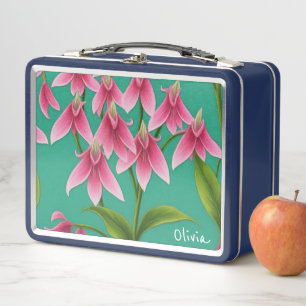 Lunchbox en métal floral personnalisé