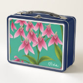 Lunchbox en métal floral personnalisé (Devant)