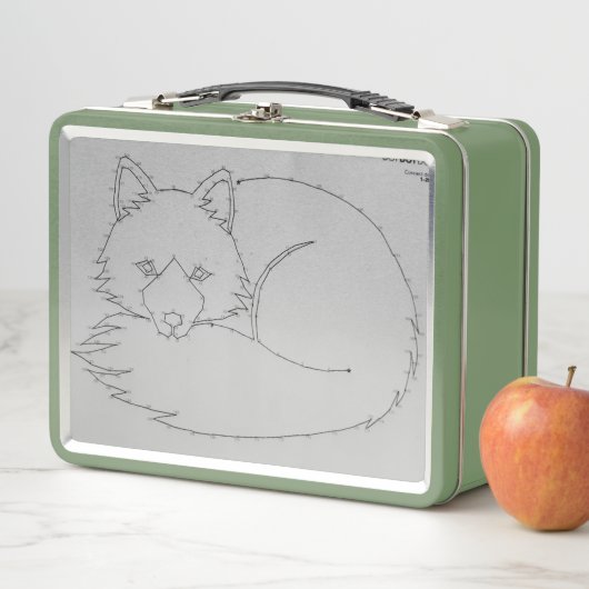 Lunchbox en métal Fox (En situation)