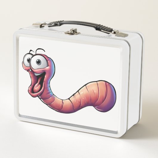 Lunchbox en métal Happy Worm (Devant)