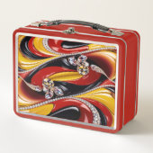 Lunchbox en métal inoxydable aux couleurs belges (Devant)