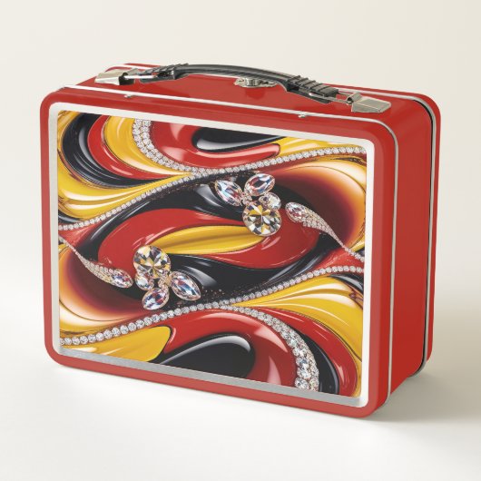 Lunchbox en métal inoxydable aux couleurs belges (Dos)