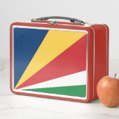 Lunchbox en métal inoxydable aux couleurs seychell (En situation)