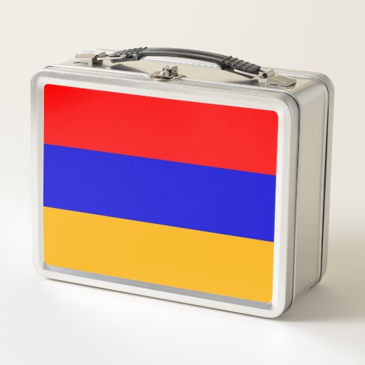Lunchbox en métal inoxydable avec drapeau d'Arméni (Devant)