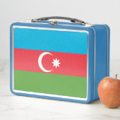 Lunchbox en métal inoxydable avec drapeau d'Azerba (En situation)