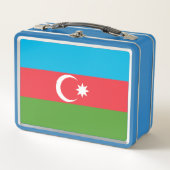 Lunchbox en métal inoxydable avec drapeau d'Azerba (Devant)