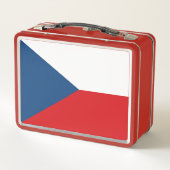 Lunchbox en métal inoxydable avec drapeau de Czech (Dos)