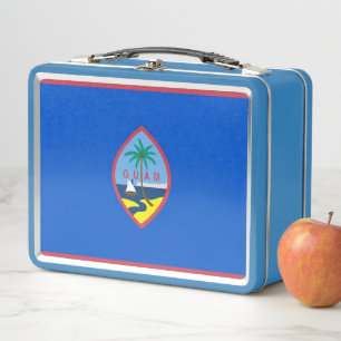Lunchbox en métal inoxydable avec drapeau de Guam