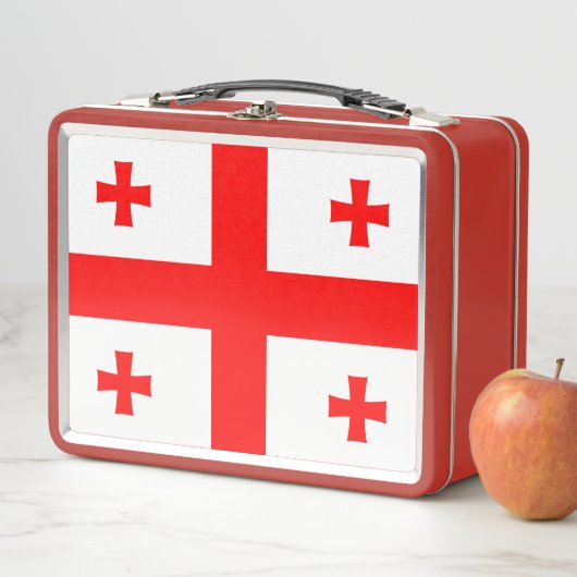 Lunchbox en métal inoxydable avec drapeau de la Gé (En situation)