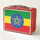 Lunchbox en métal inoxydable avec drapeau de l'Éth (Devant)