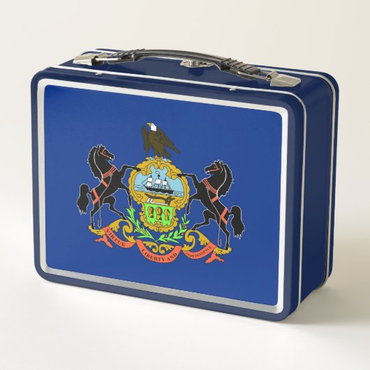 Lunchbox en métal inoxydable avec drapeau de Penns (Dos)