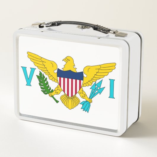 Lunchbox en métal inoxydable avec drapeau des îles (Dos)