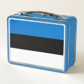 Lunchbox en métal inoxydable avec drapeau d'Estoni (Dos)