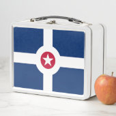Lunchbox en métal inoxydable avec drapeau d'Indian (En situation)