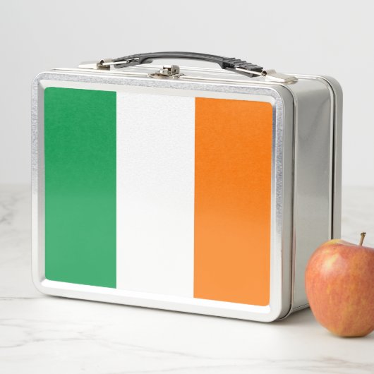 Lunchbox en métal inoxydable avec drapeau d'Irland (En situation)