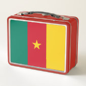Lunchbox en métal inoxydable avec drapeau du Camer (Dos)