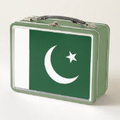 Lunchbox en métal inoxydable avec drapeau du Pakis (Devant)
