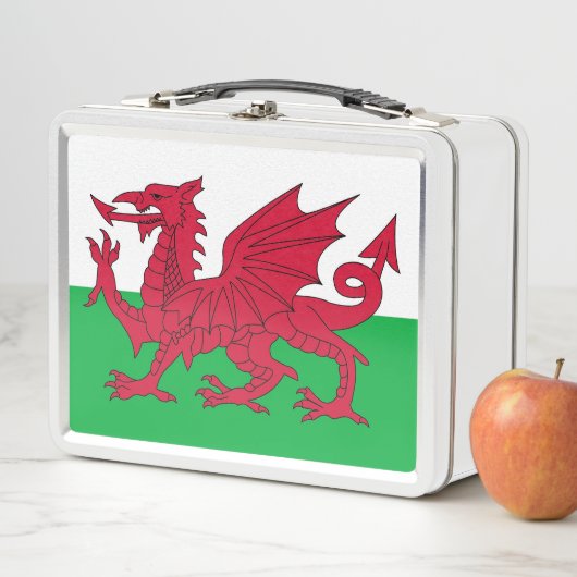 Lunchbox en métal inoxydable avec drapeau du Pays  (En situation)