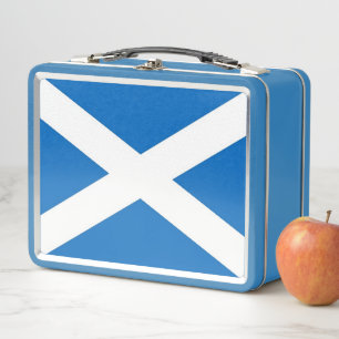 Lunchbox en métal inoxydable avec drapeau écossais