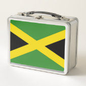 Lunchbox en métal inoxydable avec drapeau jamaïcai (Devant)