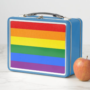 Lunchbox en métal inoxydable avec drapeau LGBT Pri