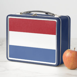 Lunchbox en métal inoxydable avec drapeau Pays-Bas