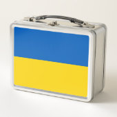 Lunchbox en métal inoxydable avec drapeau ukrainie (Devant)