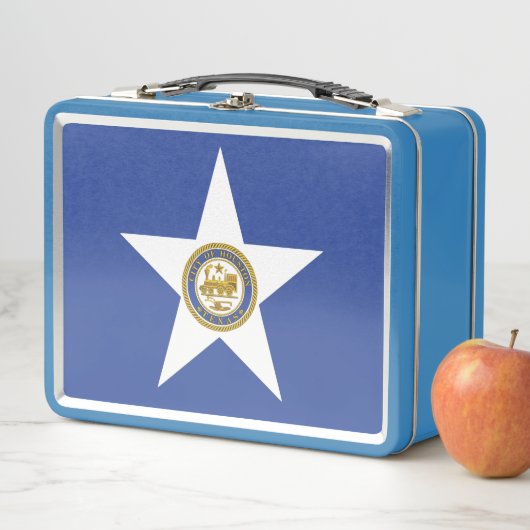 Lunchbox en métal inoxydable - drapeau de Houston (En situation)