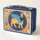 Lunchbox en métal Lamassu souriant (Dos)