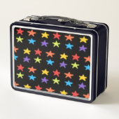 Lunchbox en métal léger étoile (Multi & Black) (Dos)