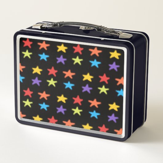Lunchbox en métal léger étoile (Multi & Black) (Dos)