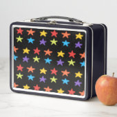 Lunchbox en métal léger étoile (Multi & Black) (En situation)