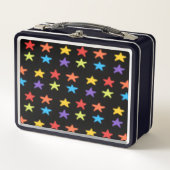 Lunchbox en métal léger étoile (Multi & Black) (Devant)