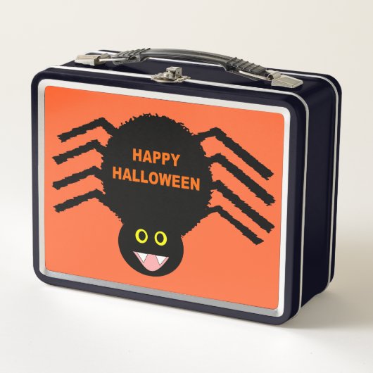 Lunchbox en métal noir d'Halloween (Devant)