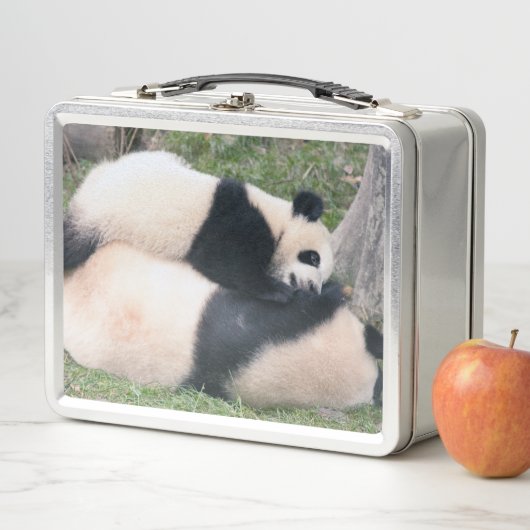 Lunchbox en métal Panda (En situation)
